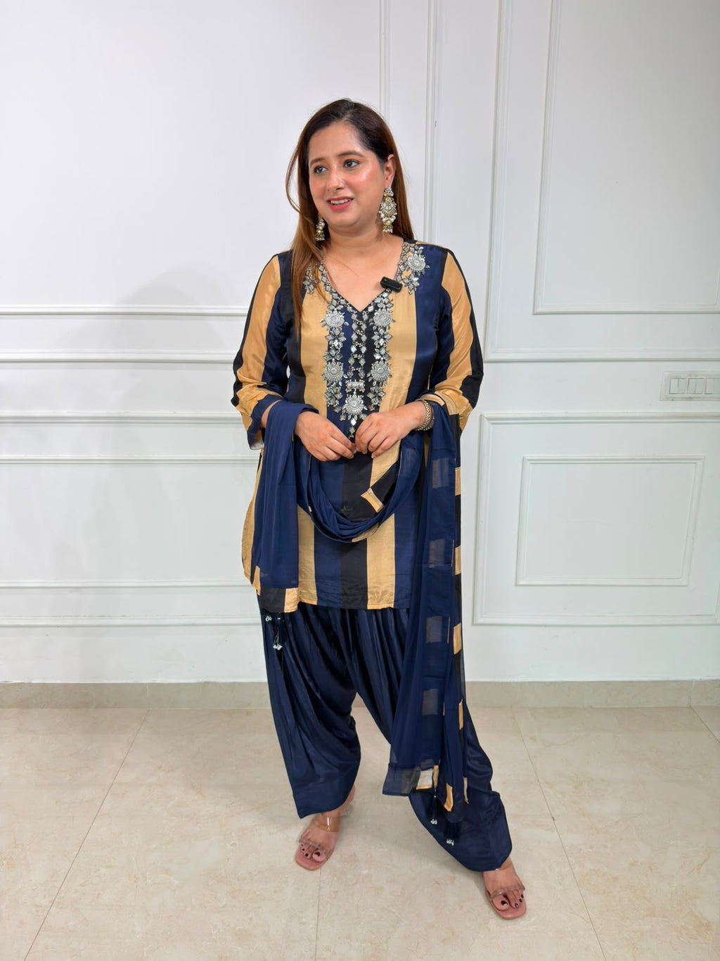 Nazm | Embroidered Premium Patiala Suit Set with Dupatta