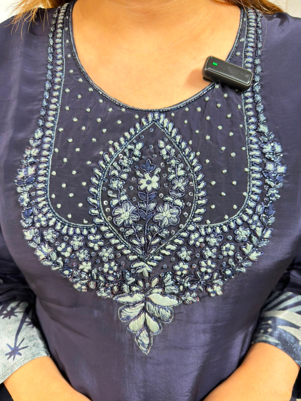 Nayab | Embroidered Handkerchief Kurti with Printed Palazzo Co-ord Set
