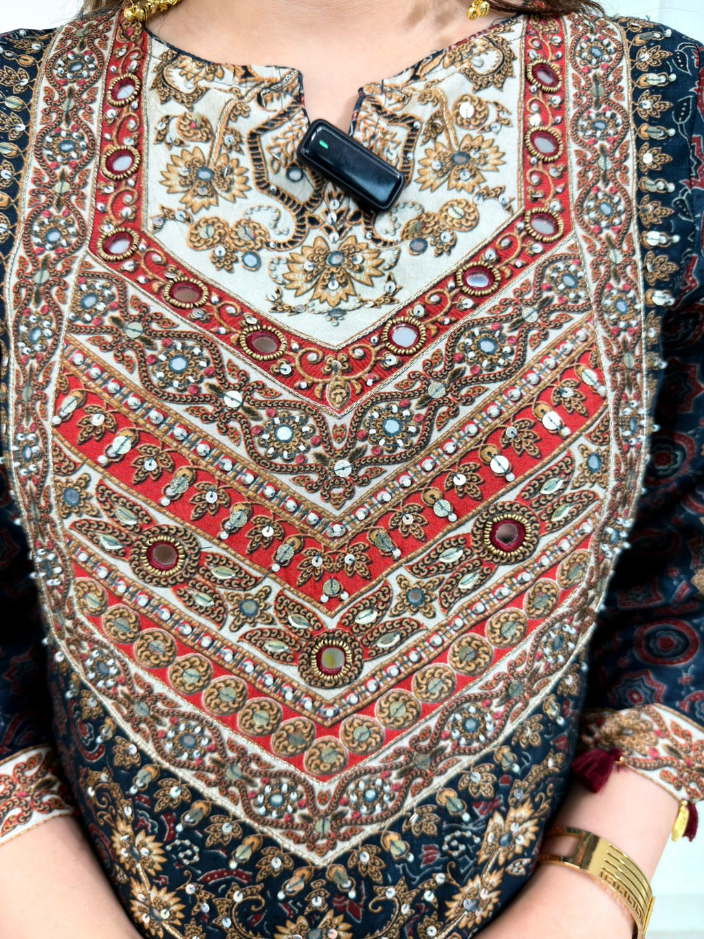 Zareen | Premium Ajrakh Inspired Straight Kurta