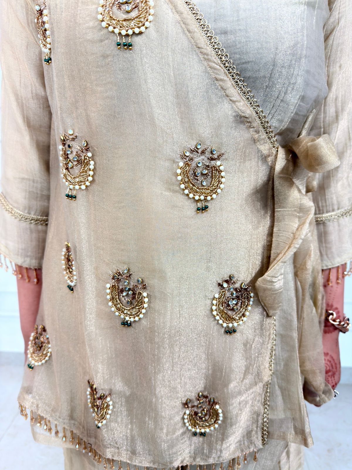 Aafreen | Embroidered Kurta with Flared Palazzo Set