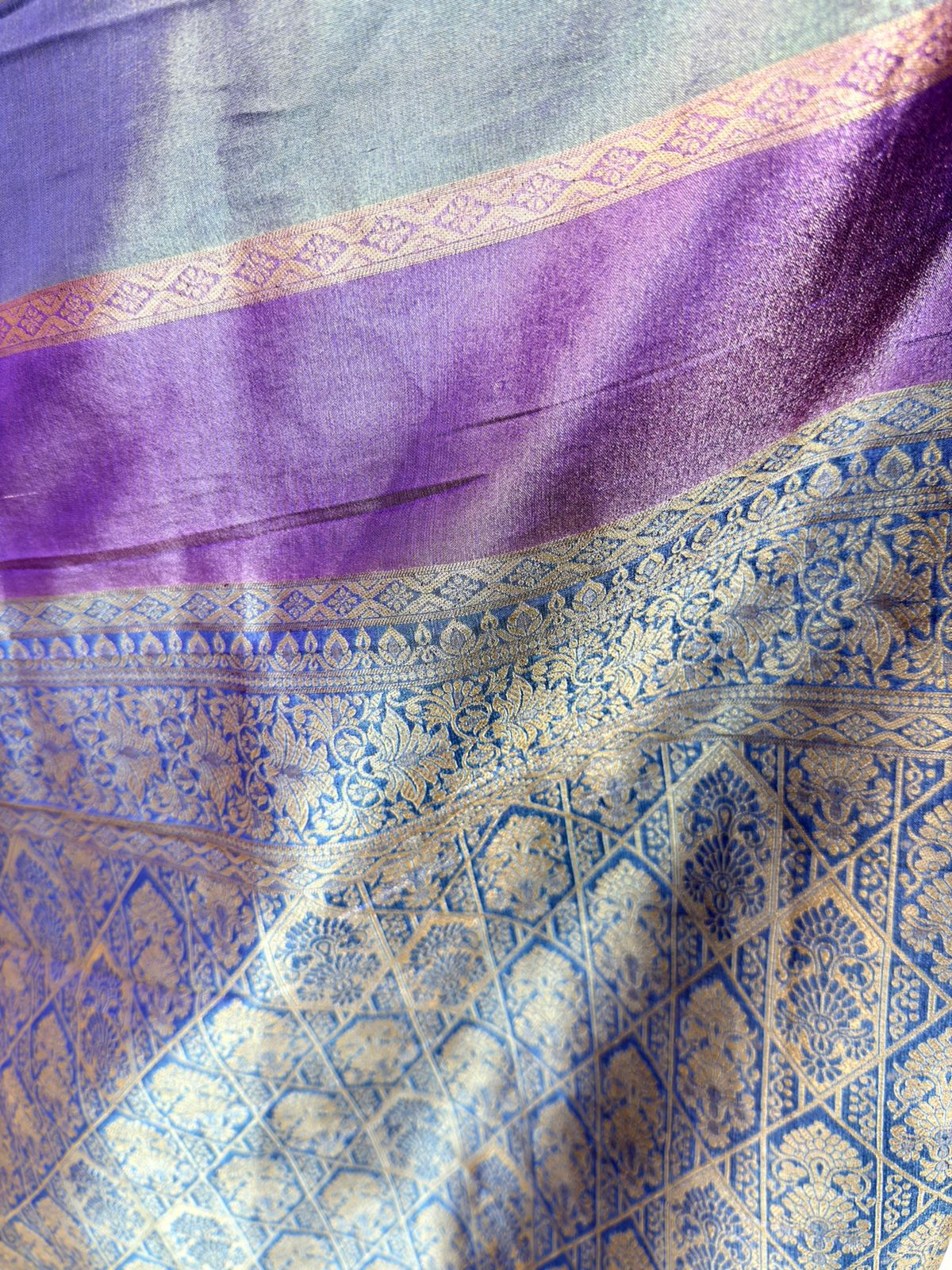 Aavya – Multicolour Striped Designer Saree with Embellished Lace Border