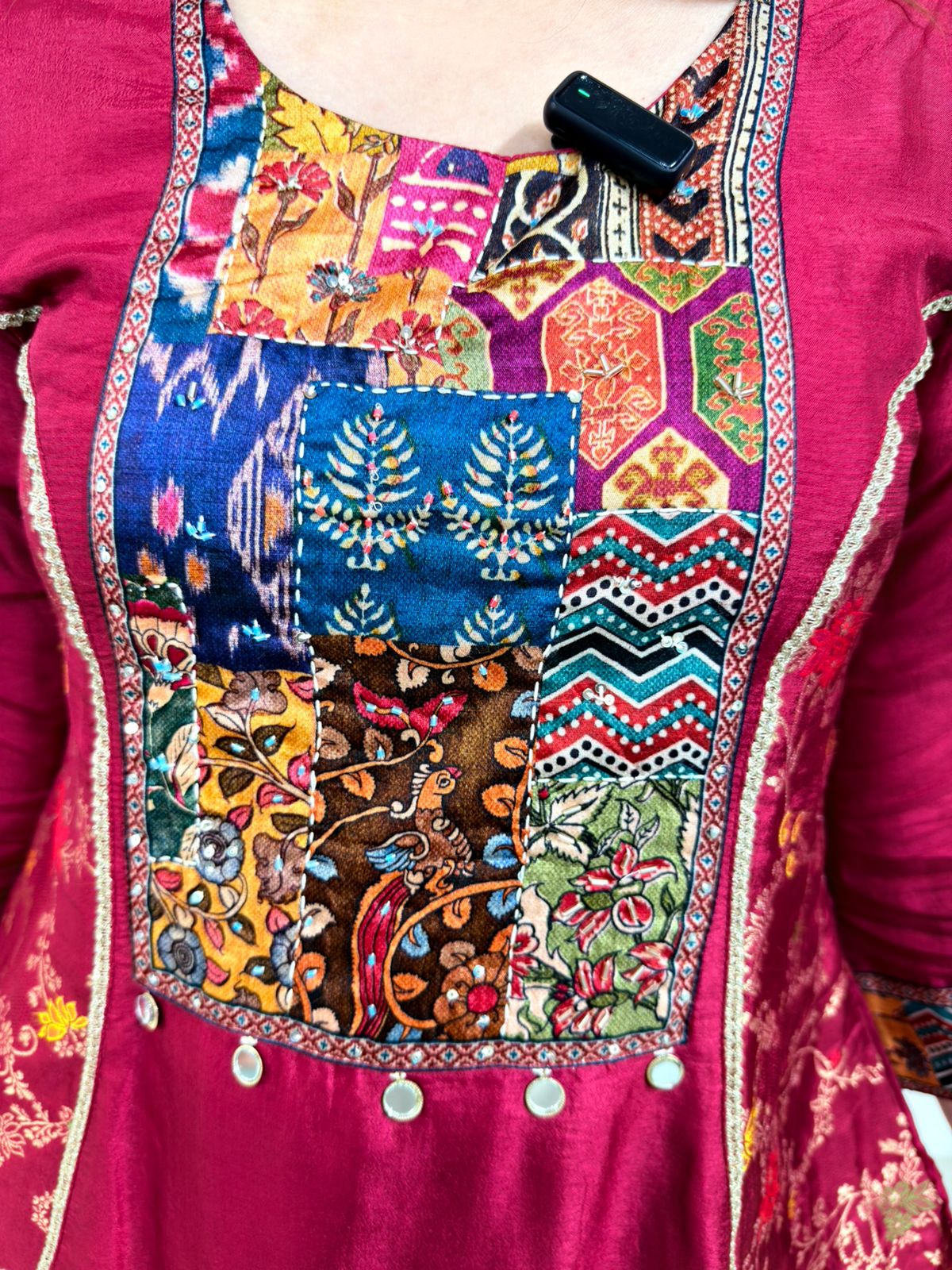 Boho – Printed Wine & Multicolor Kurta Pant Co-Ord Set