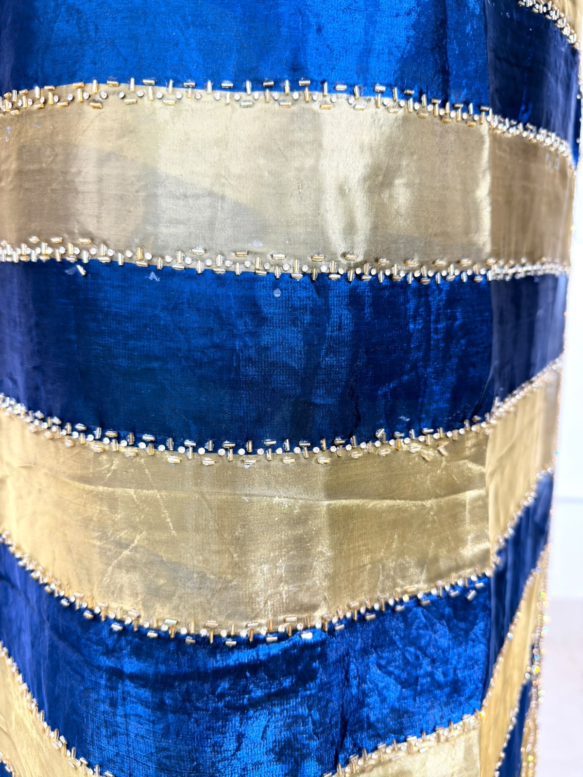 Aveline | Navy Blue & Gold Saree