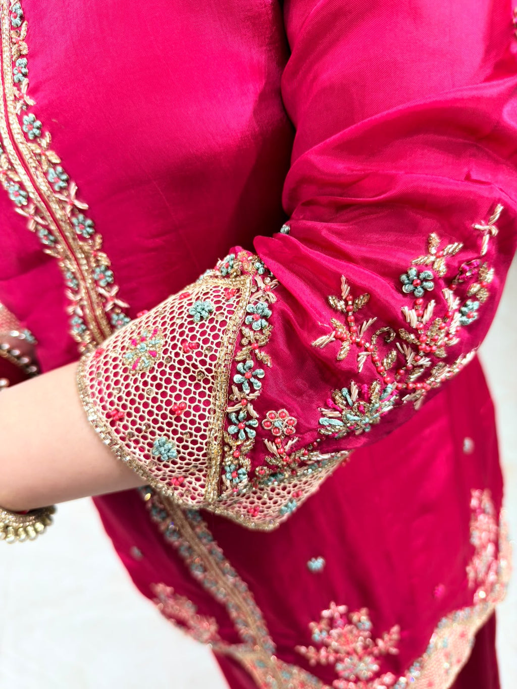 Gulnaar | Embroidered 3-Piece Sharara Suit Set