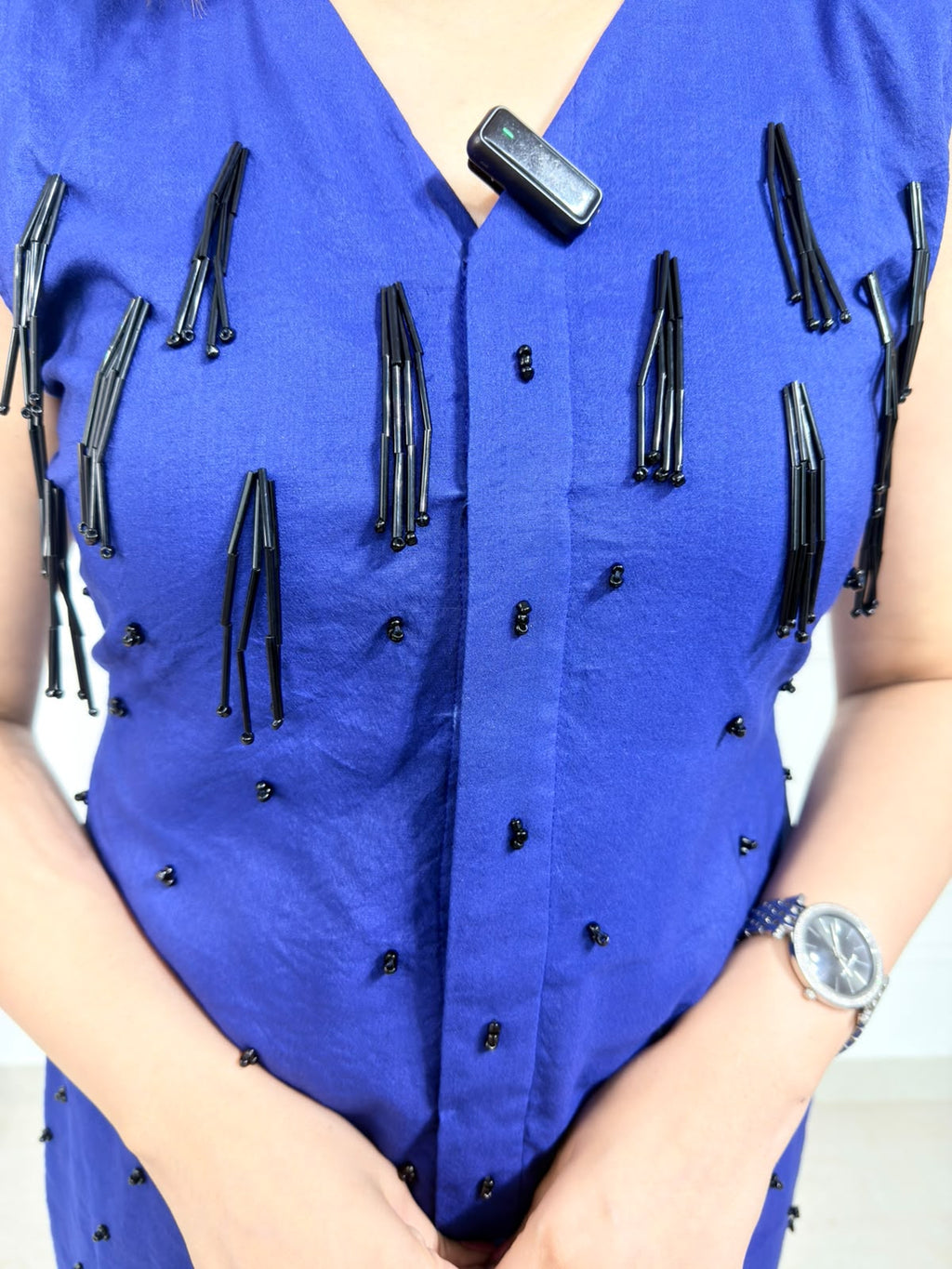 Nayra – Navy Blue Embellished 2-Piece Coord Set
