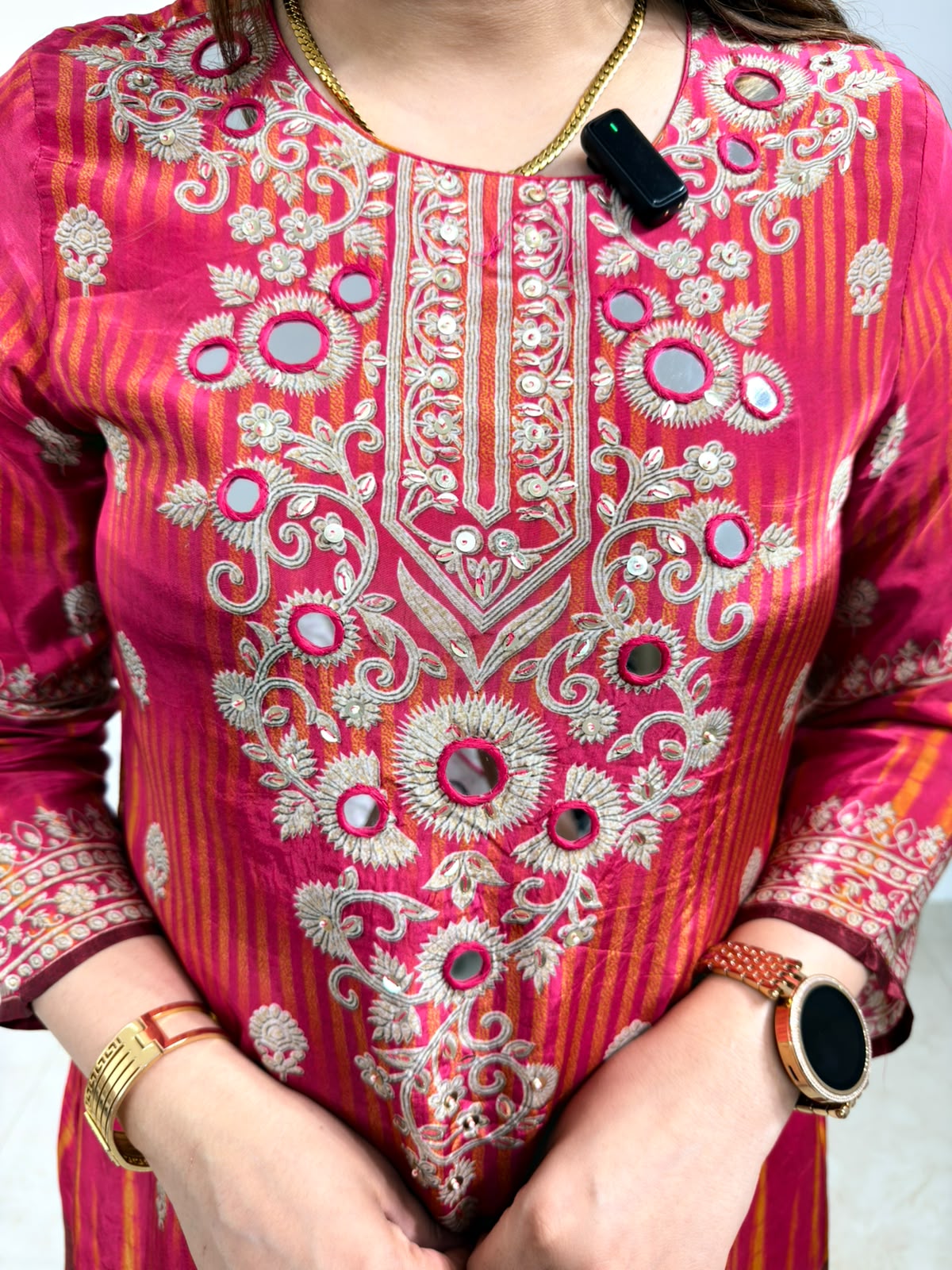 Elaria | Maroon Printed 3-Piece Suit Set with Designer Dupatta