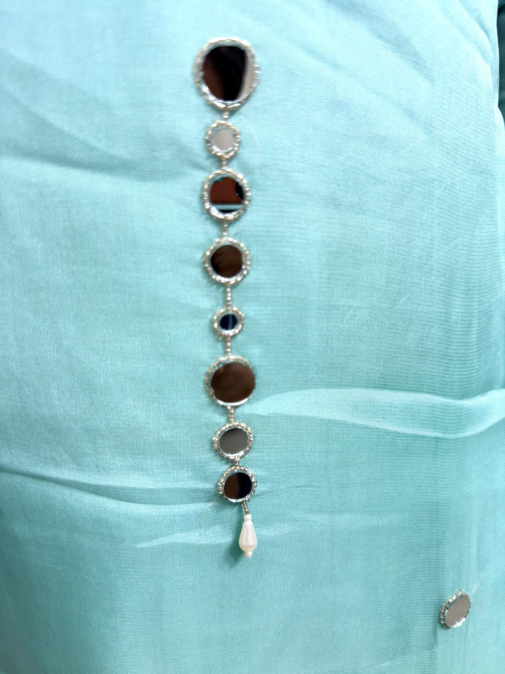 Elira | Sea Green Embellished Straight Kurta Set with Palazzo