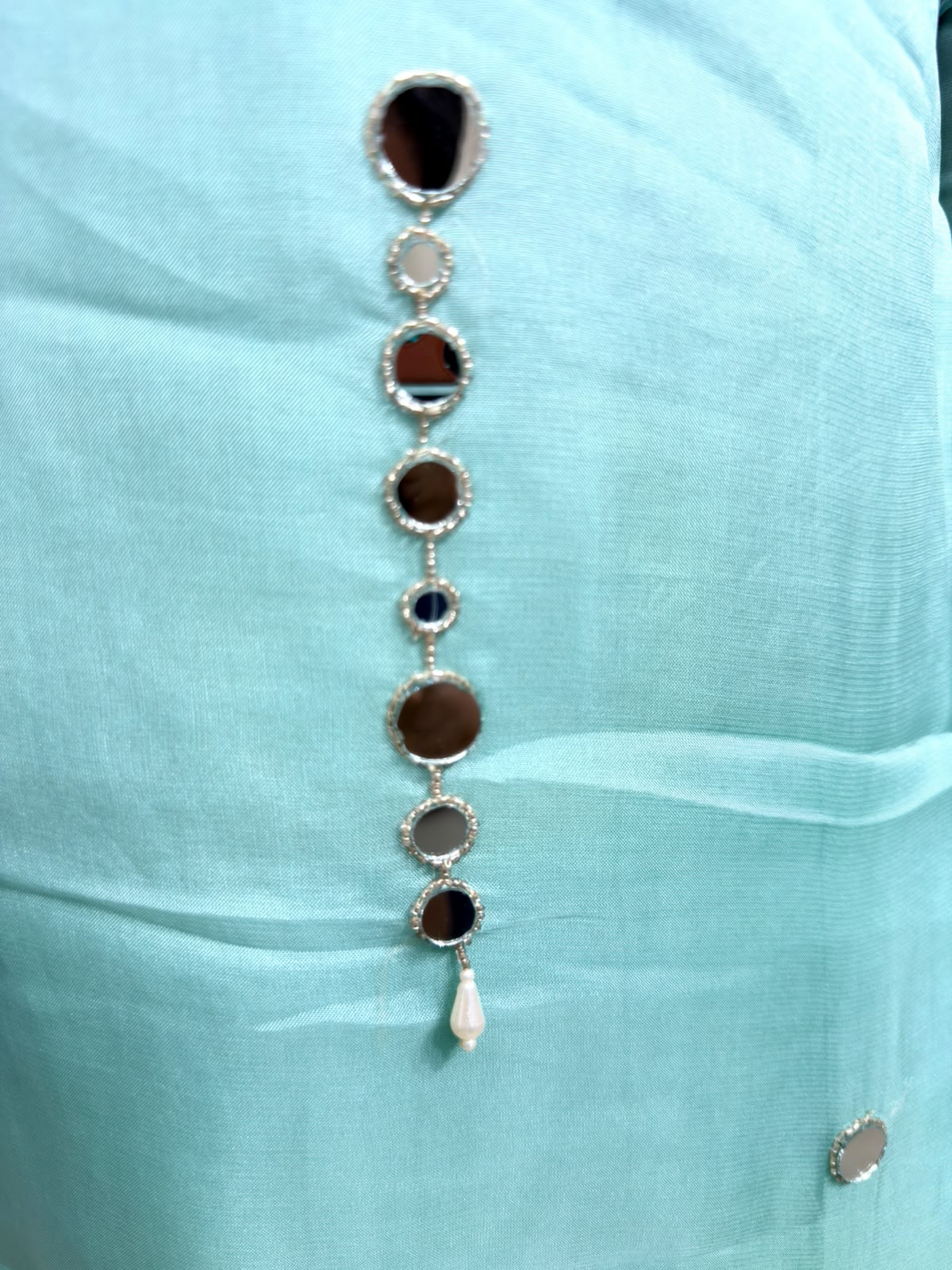 Elira | Sea Green Embellished Straight Kurta Set with Palazzo