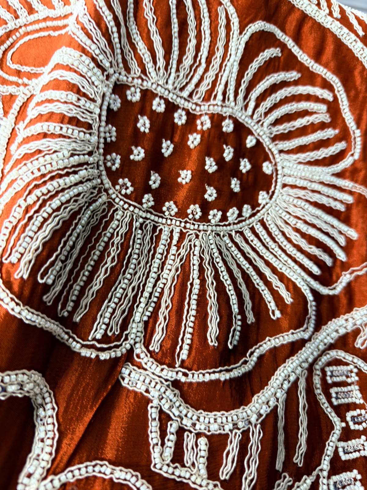 Zevyra | Rust Orange Sleeveless Kurta with Choker Neck & Heavy Embroidered Palazzo Pants Set