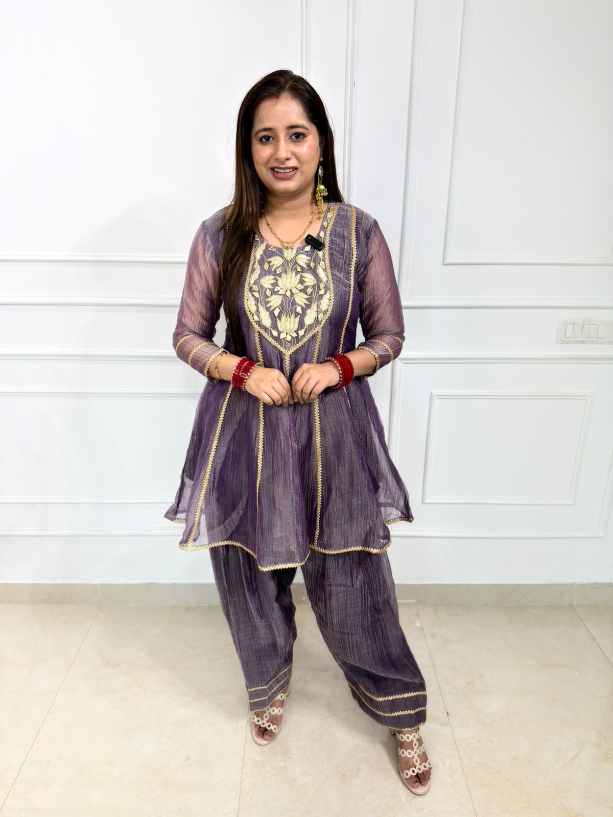 Vayesha – Purple Salsa Coord Set with Gota Work