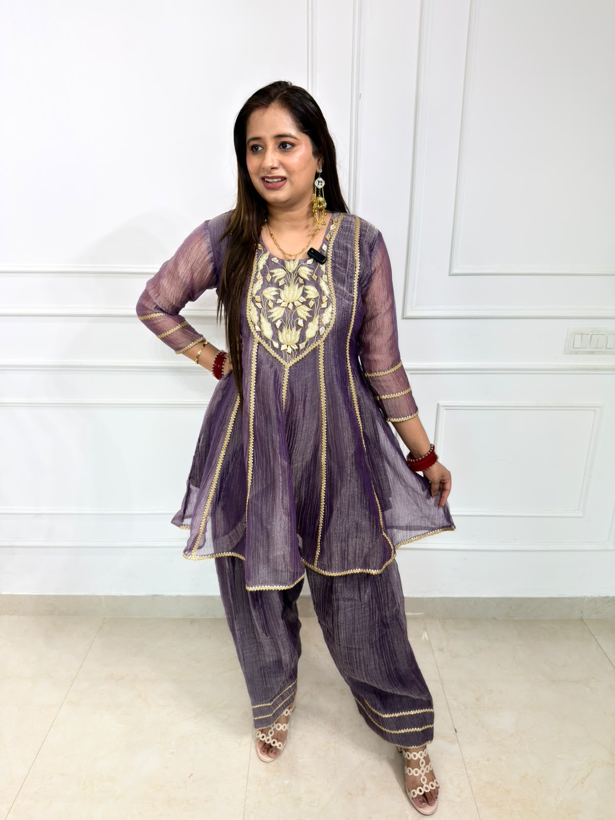 Vayesha – Purple Salsa Coord Set with Gota Work