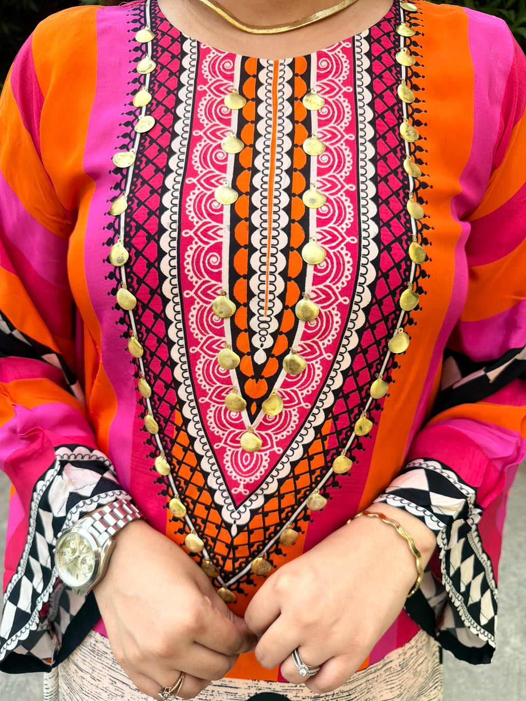 Miraya – Multicolour Printed Coord Set with Embroidered Neckline