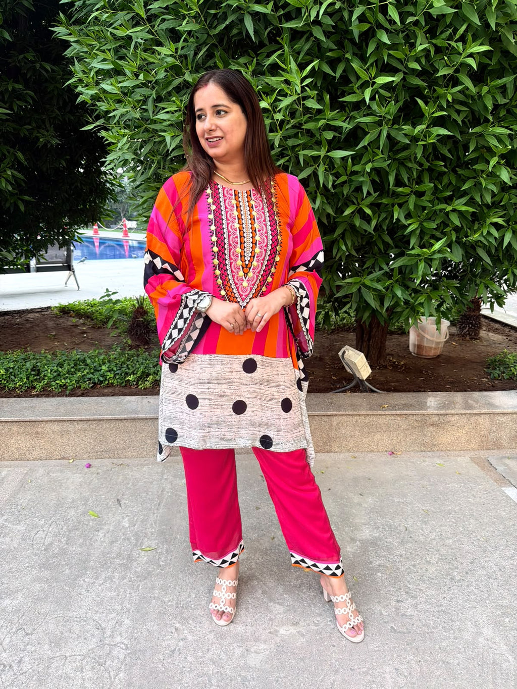 Miraya – Multicolour Printed Coord Set with Embroidered Neckline