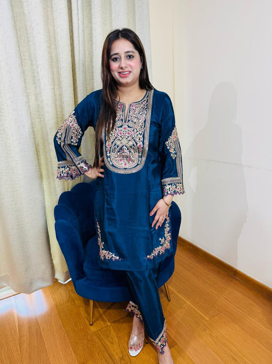 "VERKA" TWO PIECE SET (BLUE)