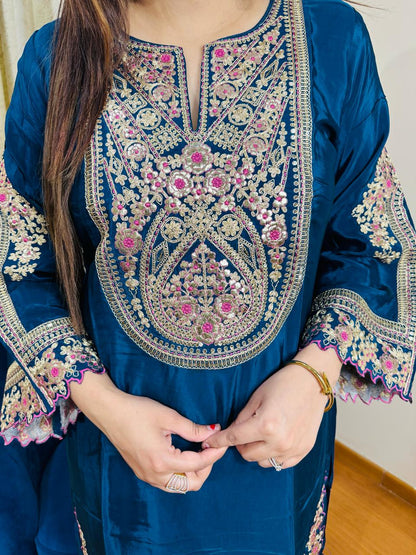 "VERKA" TWO PIECE SET (BLUE)