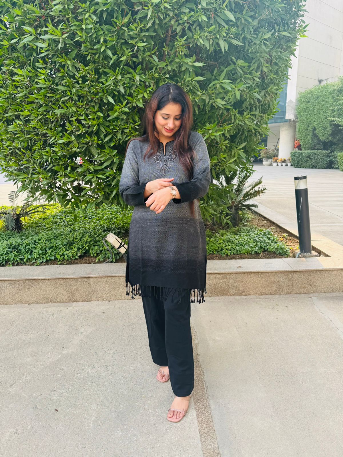 Obsidian | Gradient Winter Kurti Set