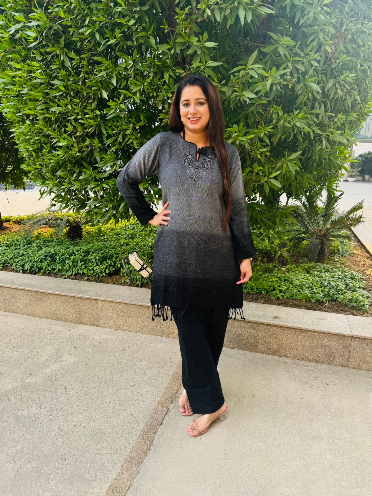 Obsidian | Gradient Winter Kurti Set