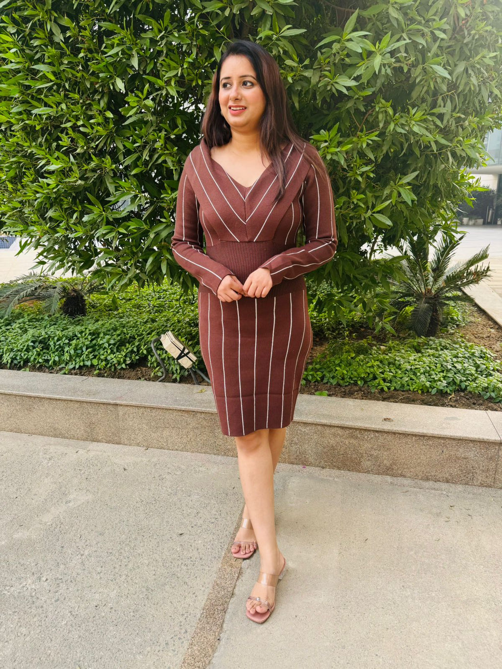 Caffira | Brown Bodycon Dress