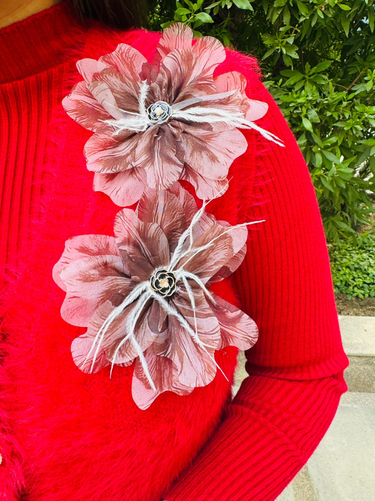 Scarlet | Bloom Knit Midi Dress