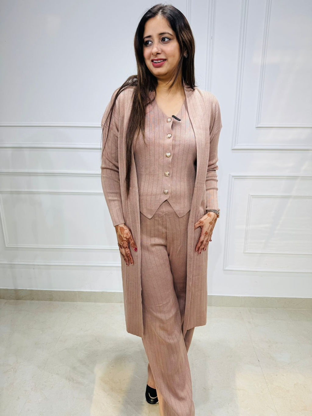 Hazel | Buttoned Knit Coord Set