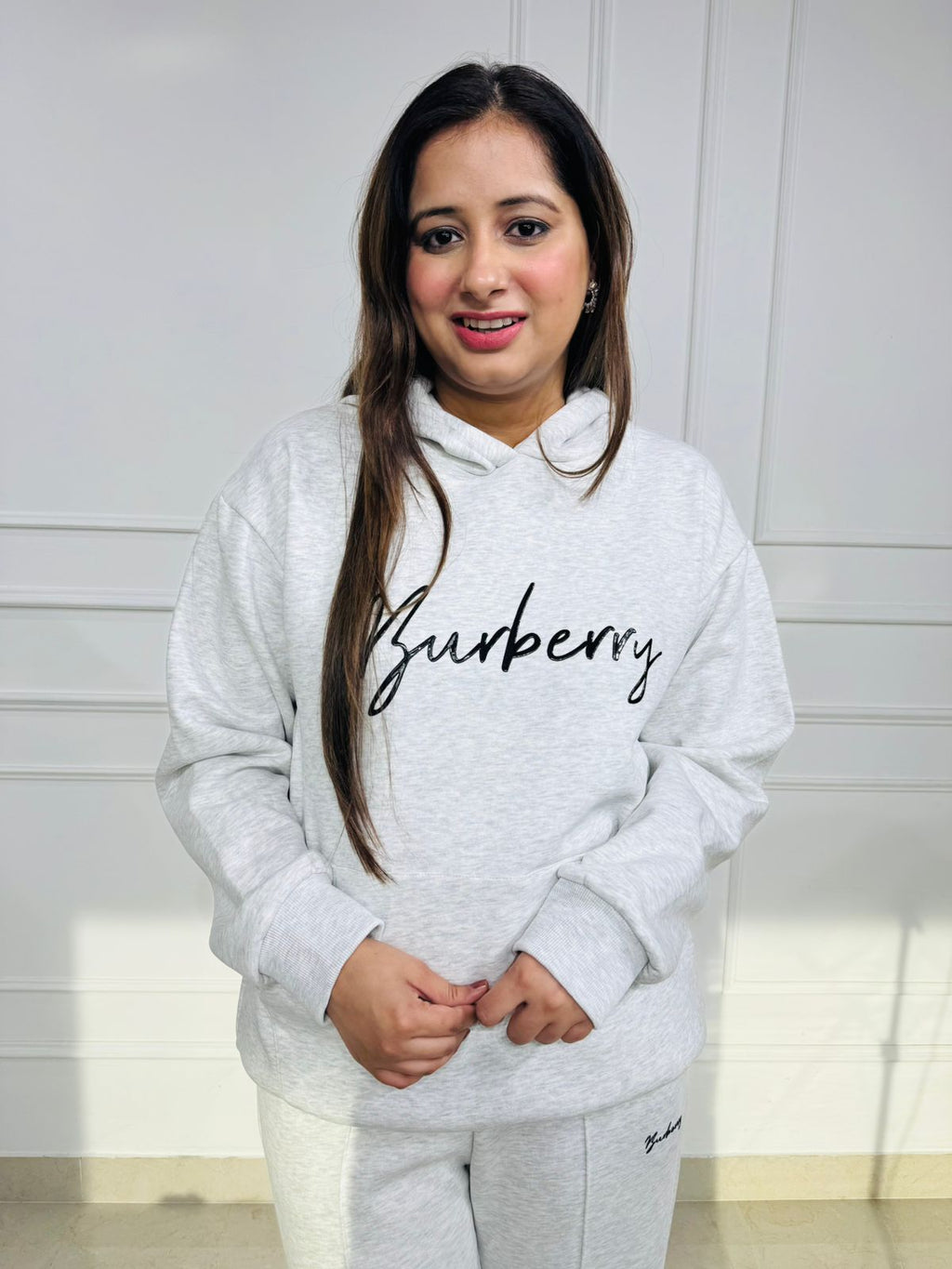 Glacier | Ice Grey Oversized Hoodie Tracksuit Coord Set