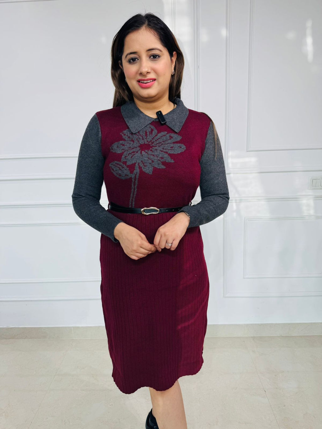 Petaluxe | Floral Knit Dress