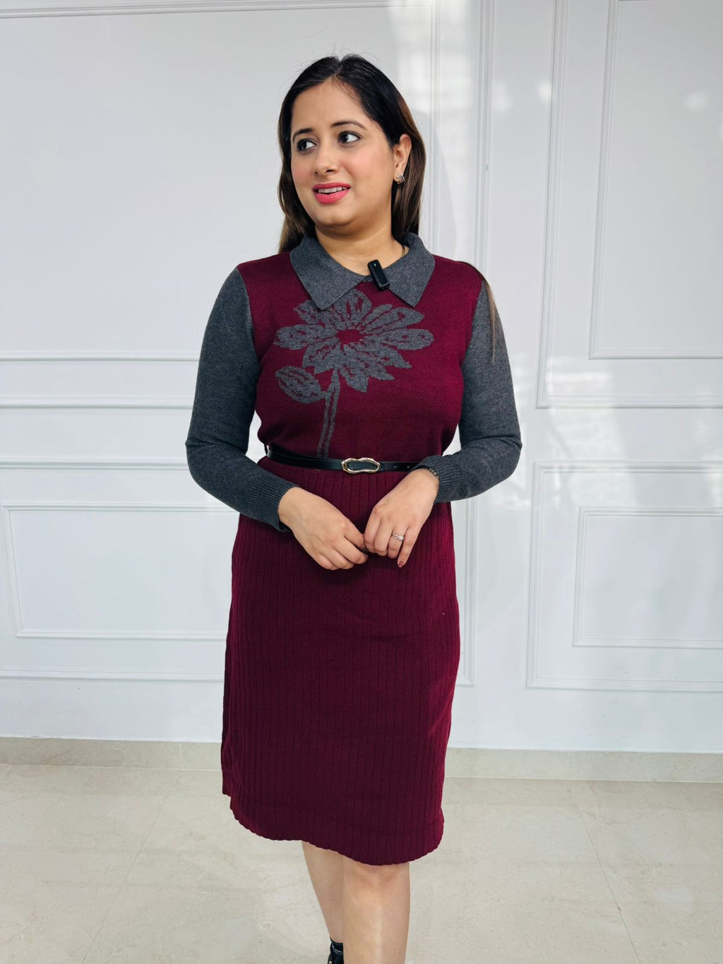 Petaluxe | Floral Knit Dress