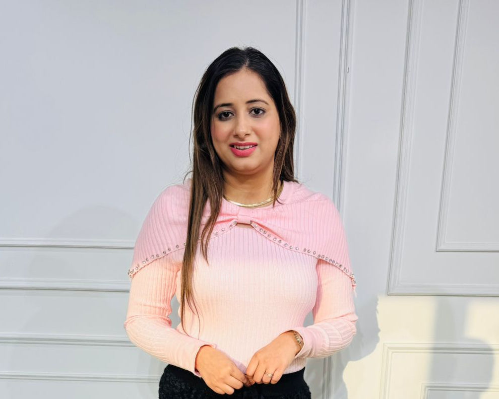 Halo | Pearl-Kissed Ribbed Top