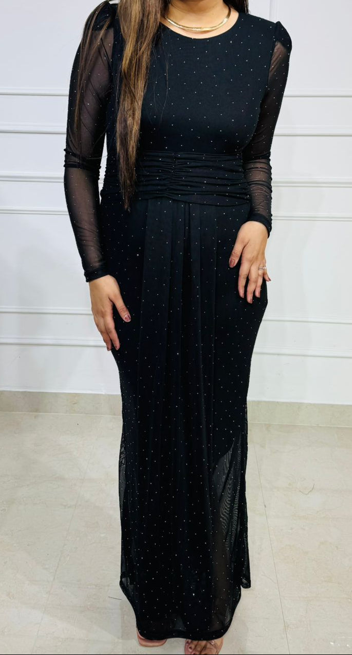 Muse | Sheer Sleeve Gown