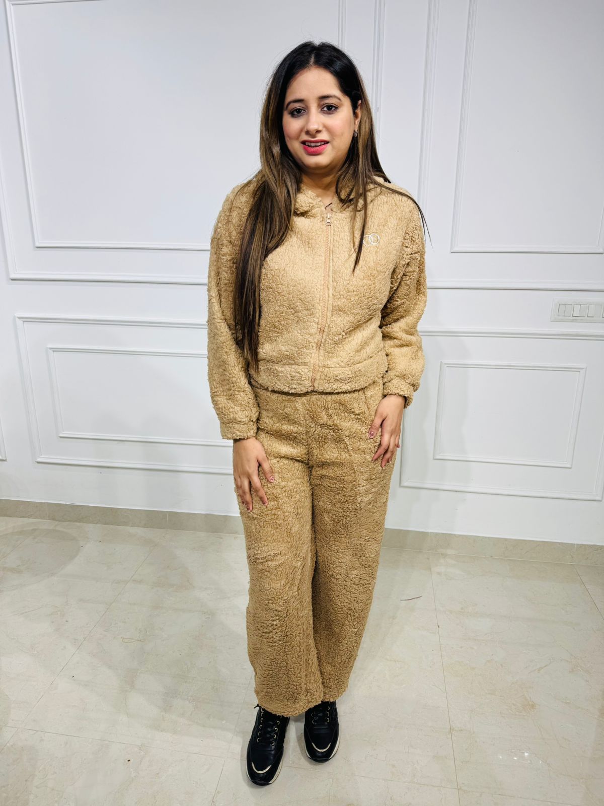 Lilova | Fleece Hoodie Co-ord Set for Winter Lounge & Travel