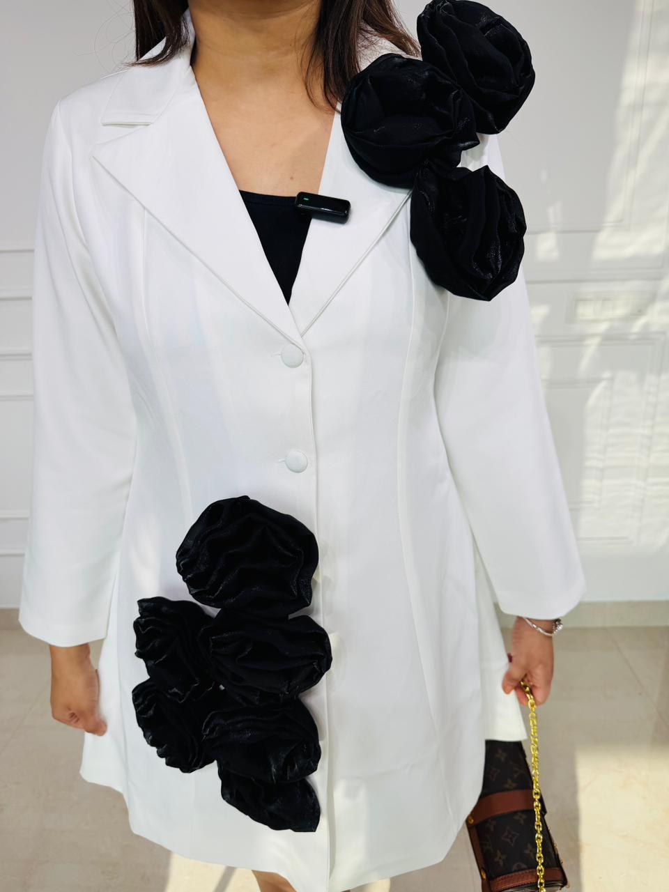 Ivora | White Statement Blazer Dress