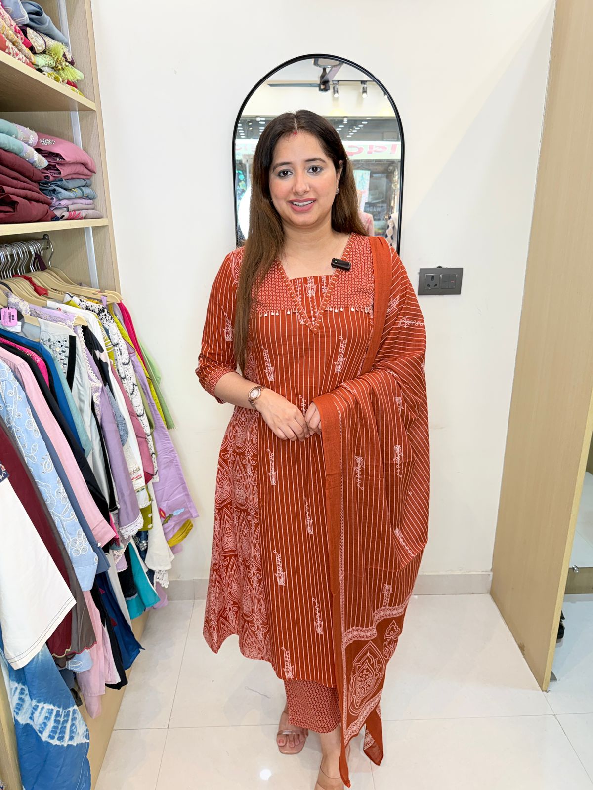 Rustira | Ajrakh-Inspired 3-Piece Suit Set