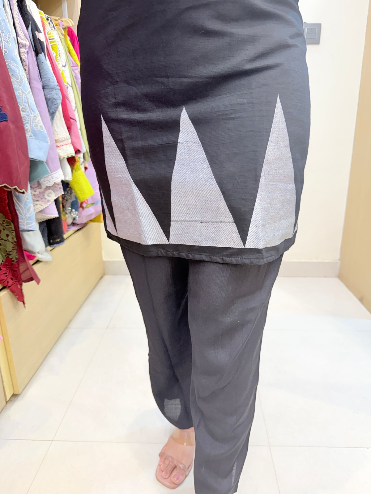 RIYANAA | 3-Piece Suit Set | Premium Cotton | Timeless Black Elegance