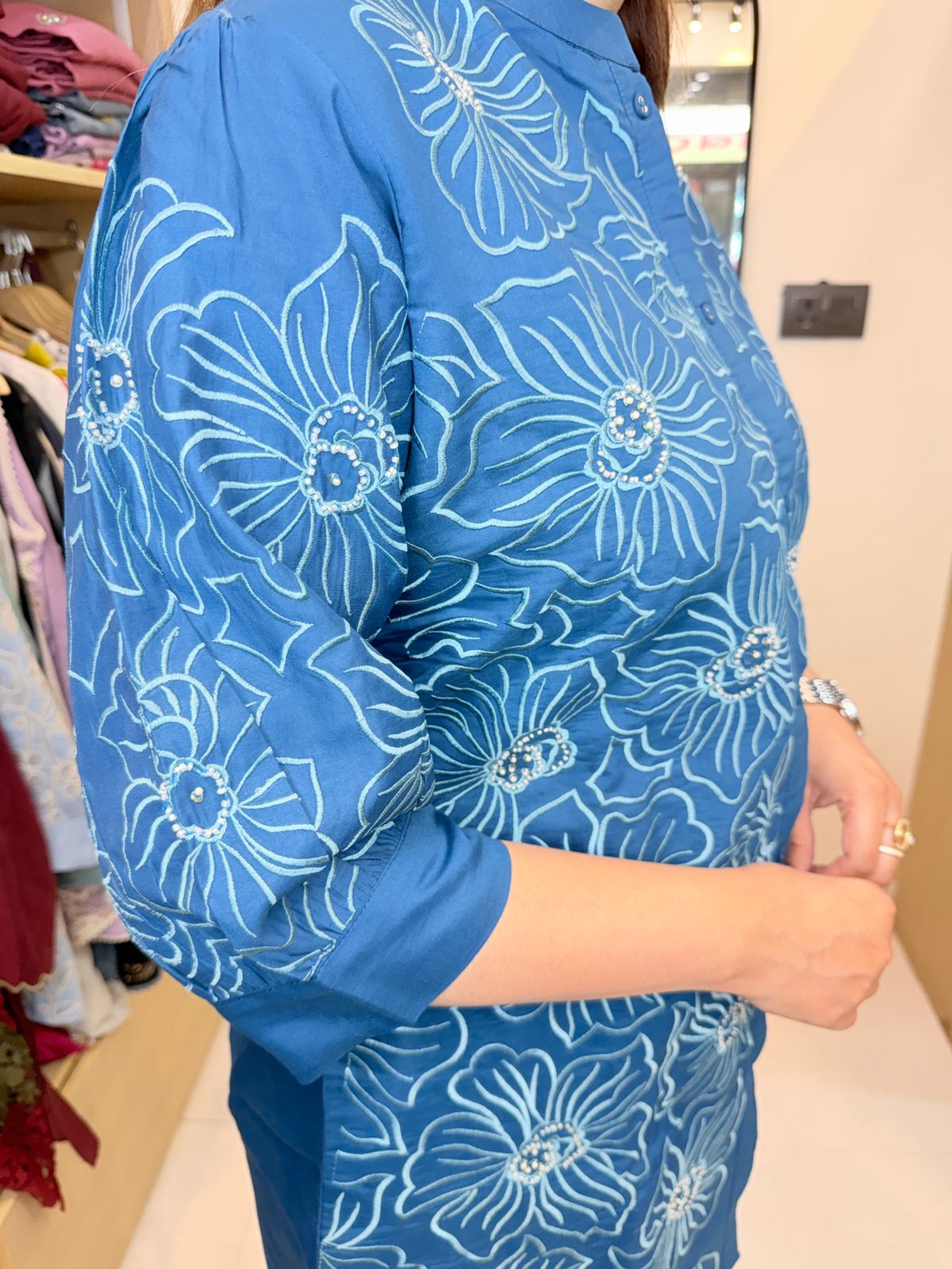 Neelaya | Co-ord Set | Premium Cotton | Classic Blue Elegance
