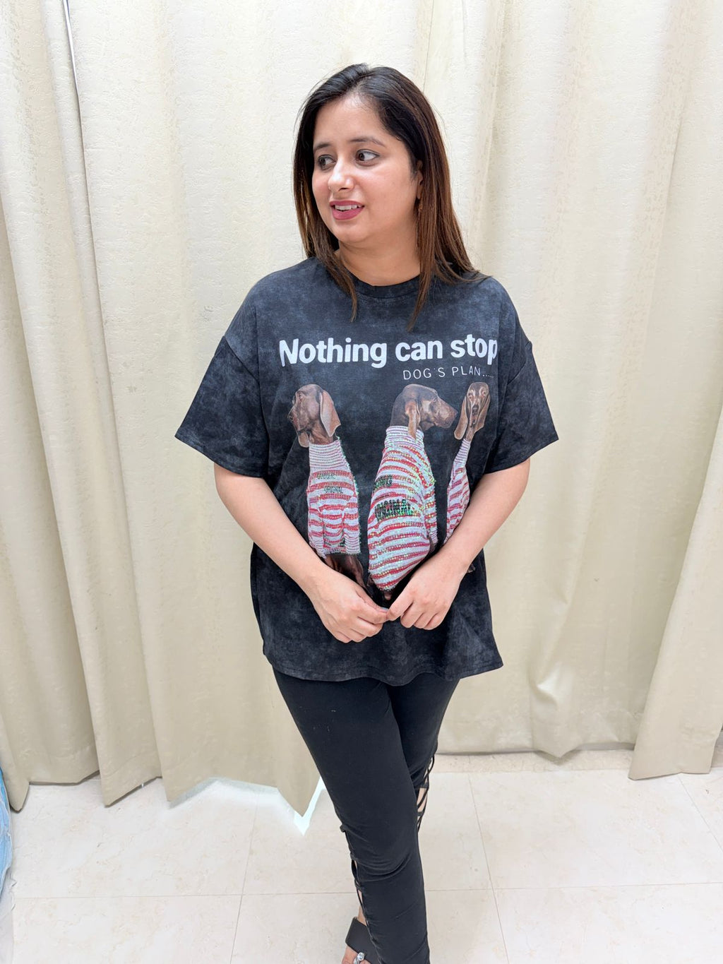 Pawvera | Graphic Printed Embellished T-Shirt with Round Neck (Multiple Colors)