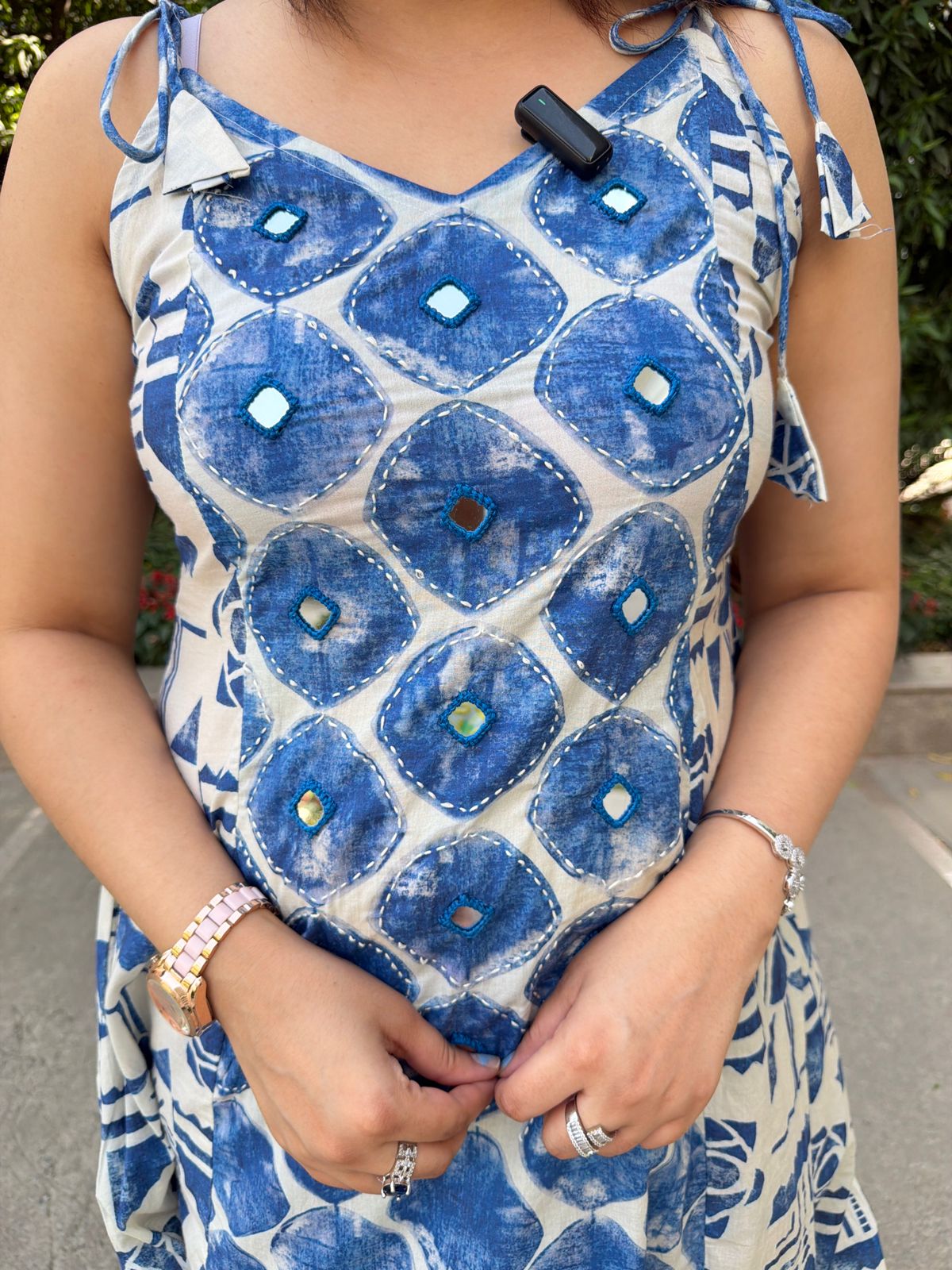 Aureva | Indigo Printed Midi Dress