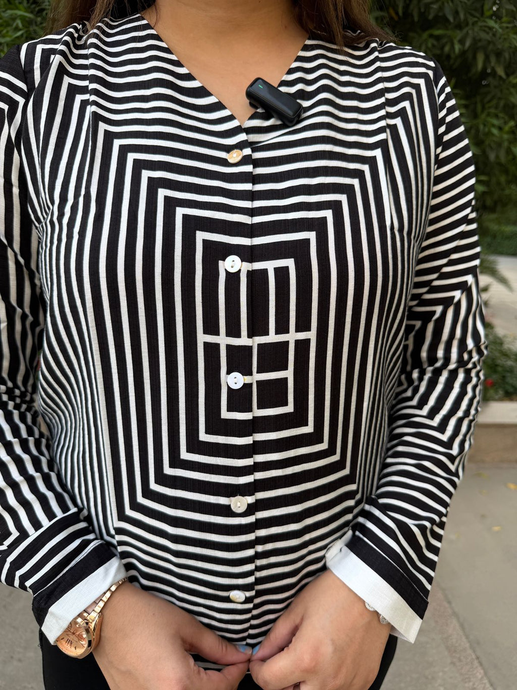 Lynex | Geometric Printed Shirt Top