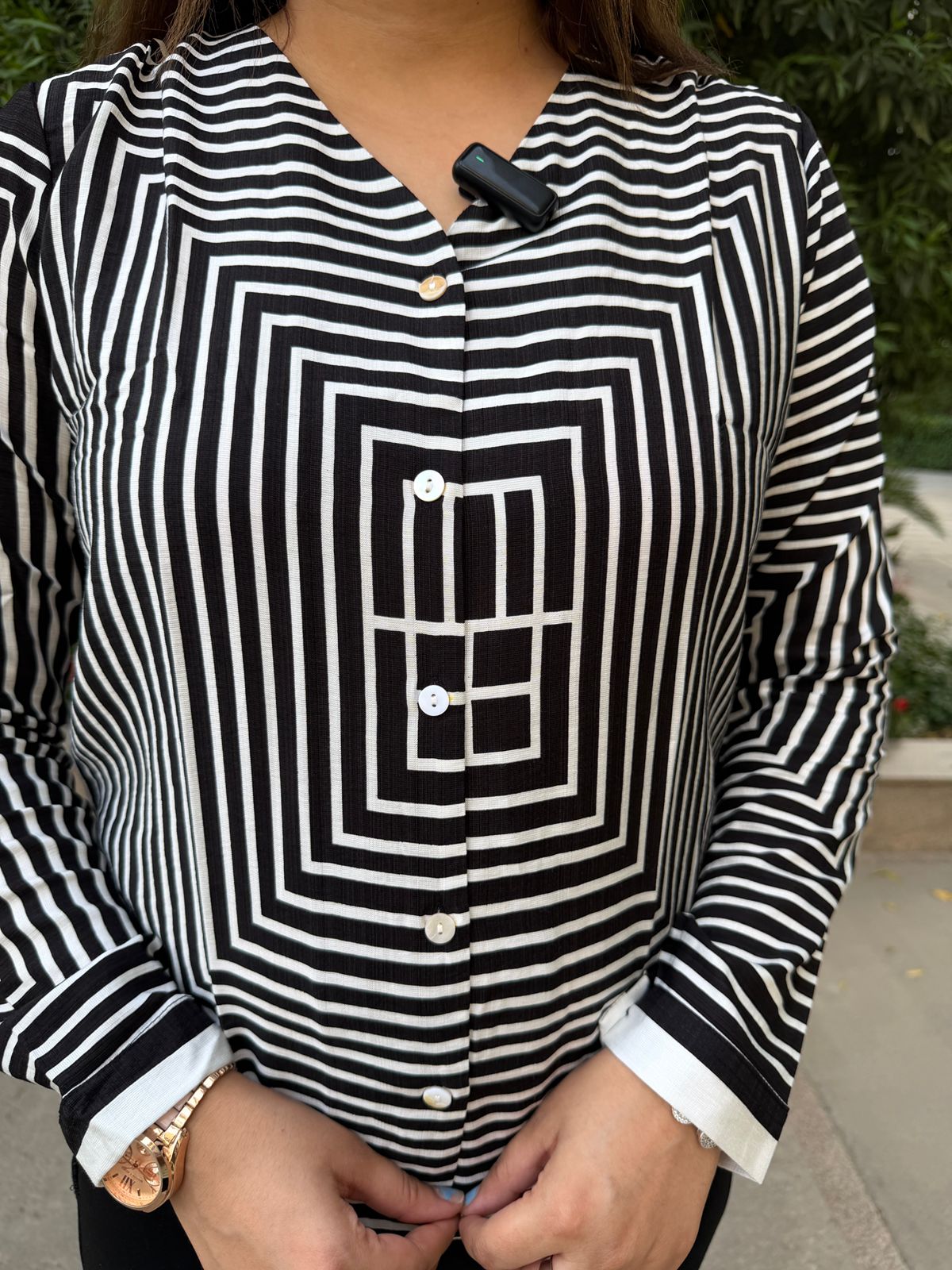 Lynex | Geometric Printed Shirt Top