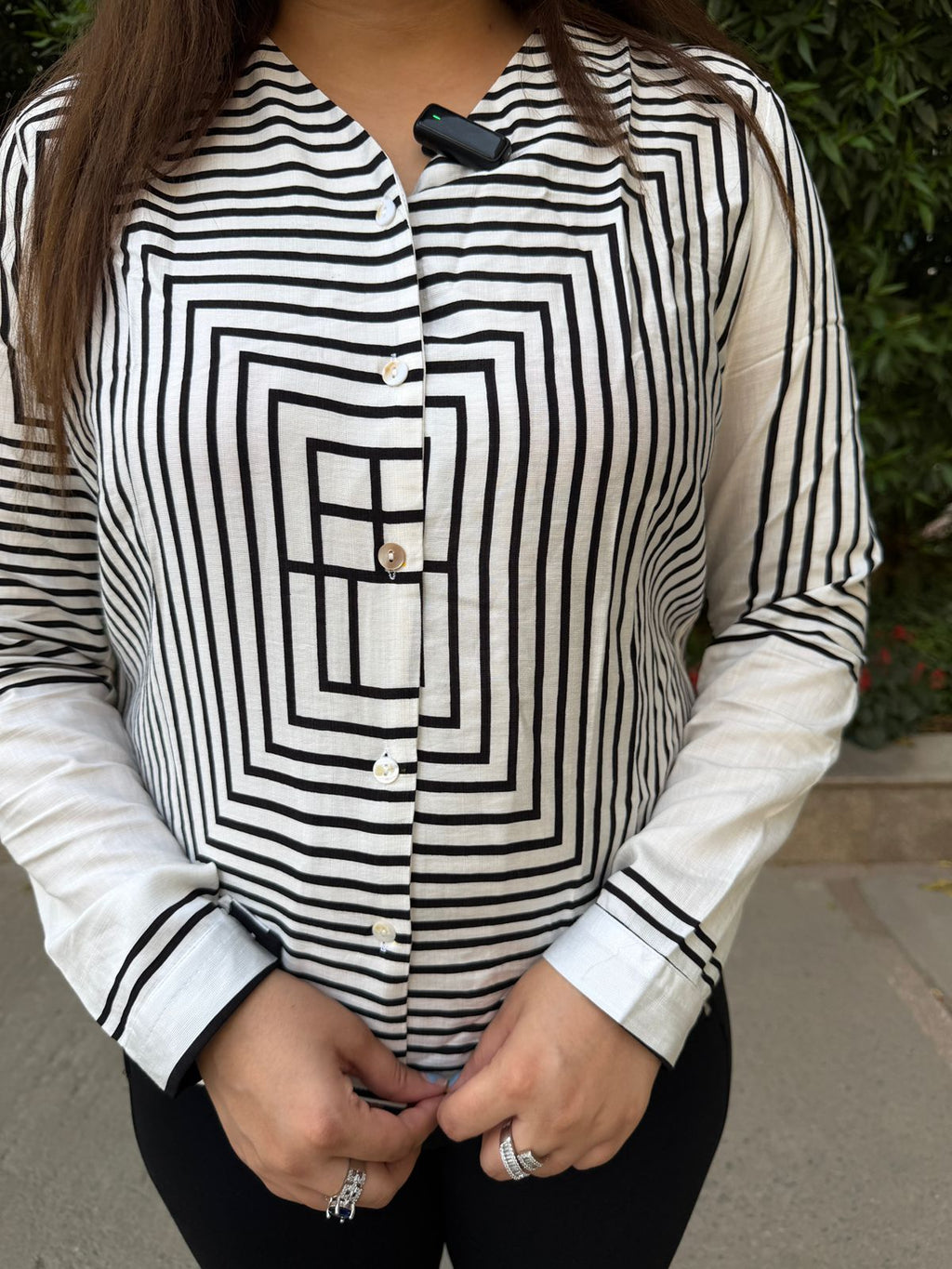 Lynex | Geometric Printed Shirt Top