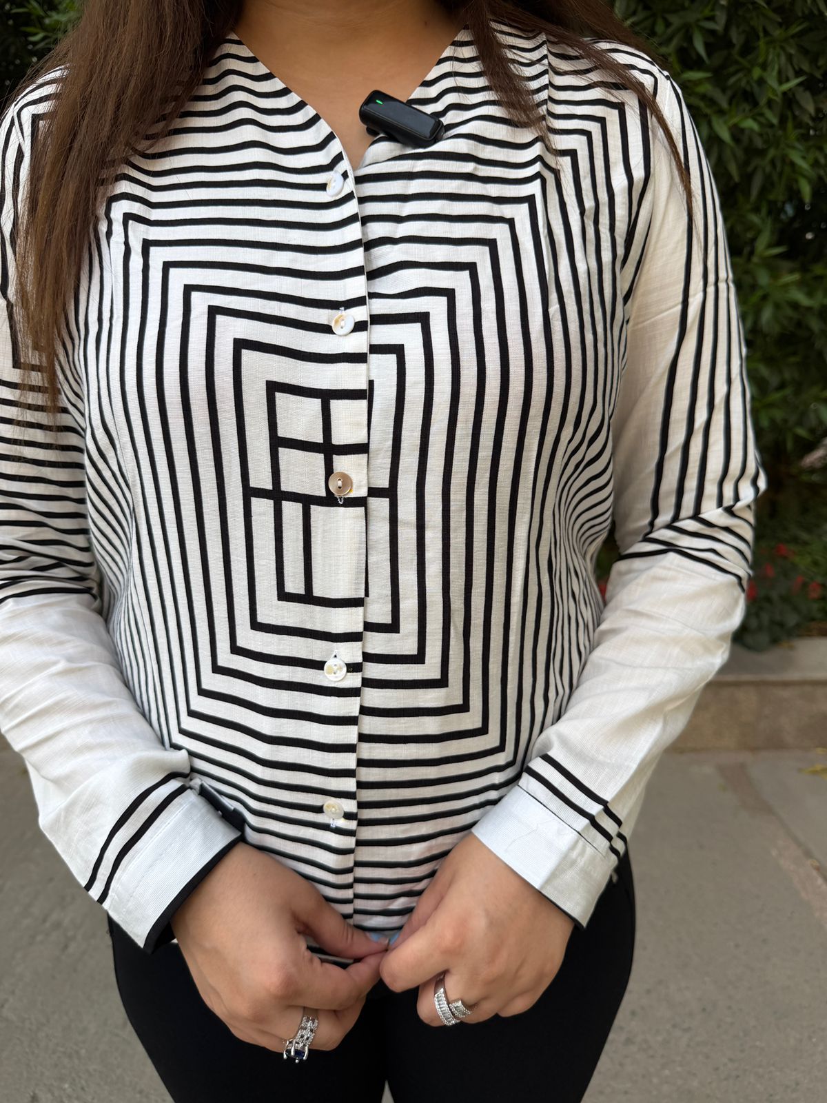 Lynex | Geometric Printed Shirt Top