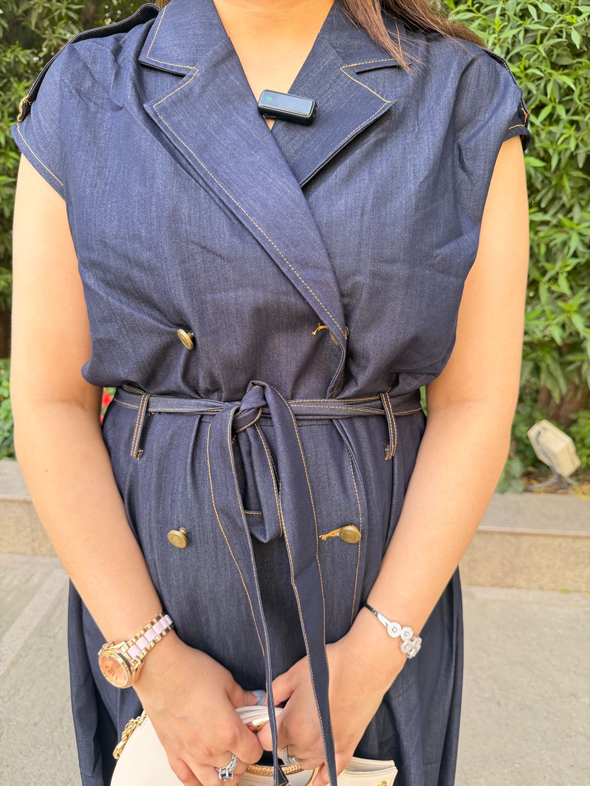 Velora | Belted Button-Down Midi Dress