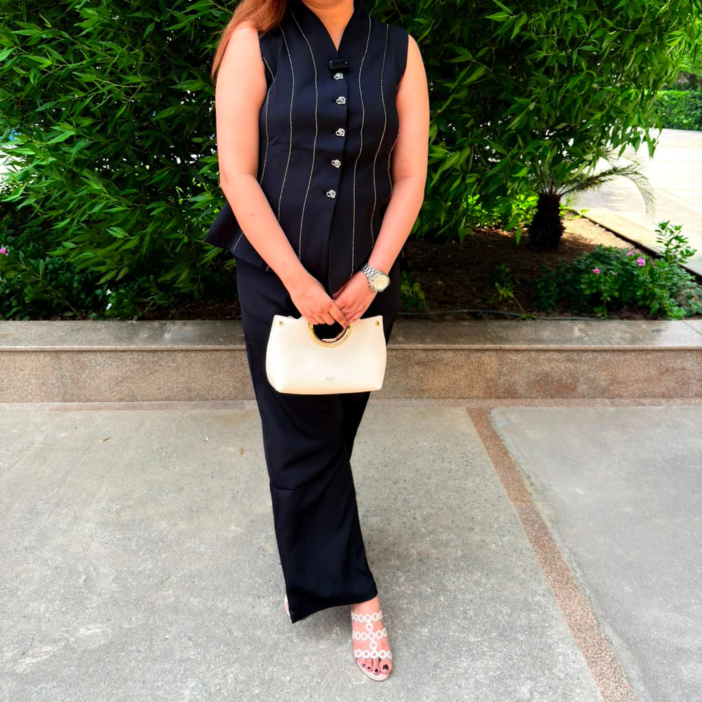 Noir | Pinstripe Waistcoat Co-Ord Set